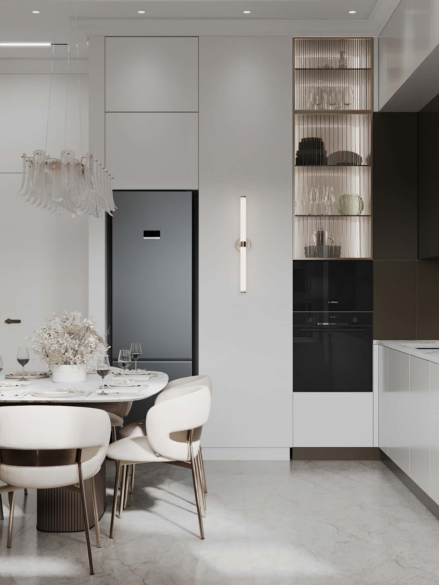 Дизайн и ремонт квартиры в ЖК Вереск — Удобство со вкусом, 88 м2. Кухня-гостиная, фото 2