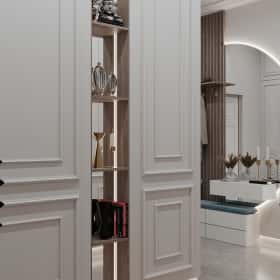 Удобство со вкусом. Дизайн и ремонт квартиры 88м2 ЖК Вереск в современной классике. Прихожая и коридор, фото 07