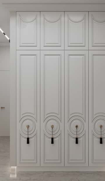 Удобство со вкусом. Дизайн и ремонт квартиры 88м2 ЖК Вереск в современной классике. Прихожая и коридор, фото 04