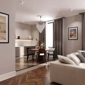 Дух Монмартра. Дизайн и ремонт квартиры 101м2 в ЖК Врубеля 4 во французской классике. Кухня-гостиная, фото 01