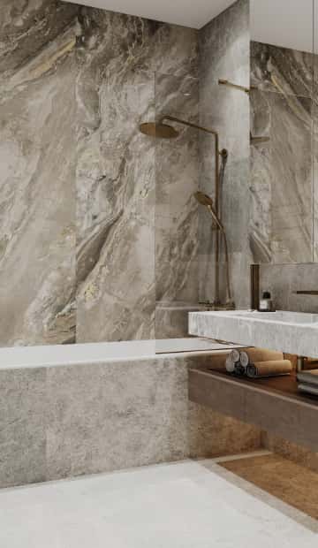 Современная роскошь. Дизайн и ремонт квартиры 111м2 ЖК Павелецкая сити в современном стиле. Мастер-санузел, фото 03