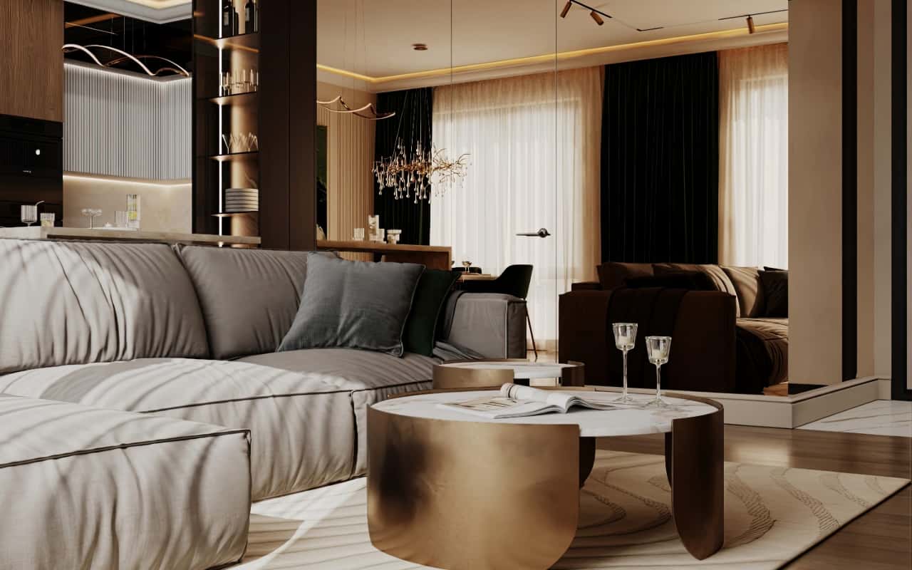 Белый дизайн и ремонт квартиры в ЖК Павелецкая сити — Современная роскошь