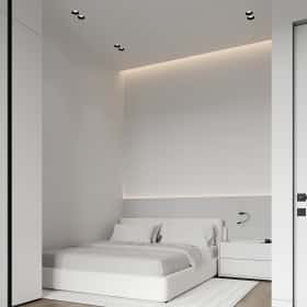 Изысканный монохром. Дизайн и ремонт таунхауса 164м2 в КП Бристоль в неоклассическом стиле. 2 этаж Детская 1