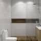 Дверь в ванной в стиле минимализм белого цвета. Дизайн и ремонт дома в КП «Антоновка» — Загородный минимализм. Фото 060