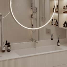 Алгоритм комфорта. Дизайн и ремонт квартиры 64м2 ЖК Дом Достижение в неоклассике. Санузел, фото 05