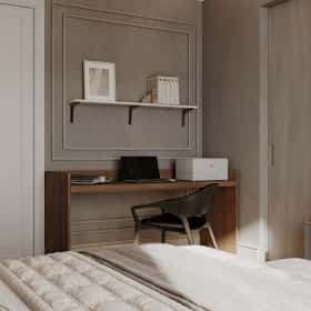 Современная роскошь. Дизайн и ремонт квартиры 111м2 ЖК Павелецкая сити в современном стиле. Мастер-спальня, фото 02