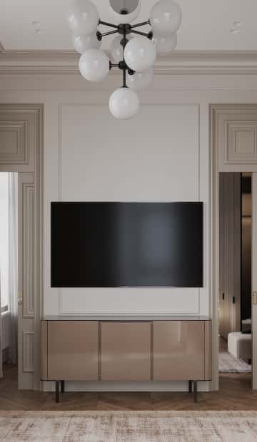 В спальню ведут две раздвижные двери