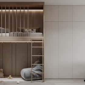 Тёплая гармония. Дизайн и ремонт квартиры 69м2 ЖК Большая семерка в современном стиле. Детская