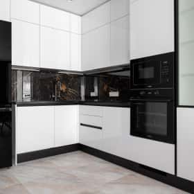 Деликатная классика. Дизайн и ремонт квартиры 65м2 в ЖК Кронштадтский 9 в современном классическом стиле. Кухня-гостиная, фото 05