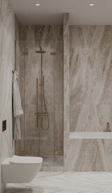 Пространство мечты. Дизайн и ремонт квартиры 71м2 ЖК Филисити в неоклассике. Санузел, фото 04