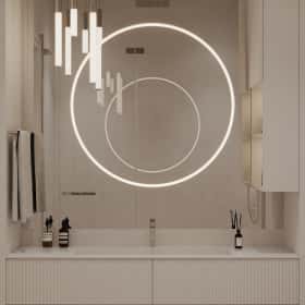 Алгоритм комфорта. Дизайн и ремонт квартиры 64м2 ЖК Дом Достижение в неоклассике. Санузел