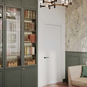 Вариации классики. Дизайн и ремонт дома 177м2 КП Лесная симфония в американском стиле. 1 этаж Кабинет, фото 02