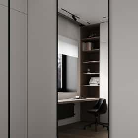 Изысканный монохром. Дизайн и ремонт таунхауса 164м2 в КП Бристоль в неоклассическом стиле. 2 этаж Детская 2, фото 03