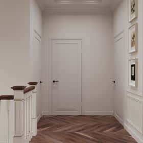 Вариации классики. Дизайн и ремонт дома 177м2 КП Лесная симфония в американском стиле. Лестница и холл 2 этажа, фото 04