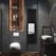 Массивное, круглое зеркало для ванной комнаты. Дизайн и ремонт квартиры на Новом Арбате —  Одиссея капитана Блада. Фото 025