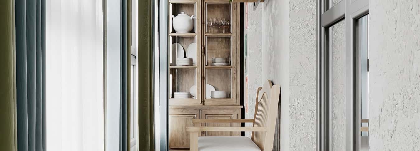 Фотографии квартир. Песня в стиле кантри. Дизайн и ремонт квартиры 53м2 ЖК Вдохновение. Лоджия.