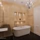 Большое зеркало в ванной комнате. Дизайн и ремонт квартиры в ЖК «Четыре солнца» — Элегантная простота. Фото 021