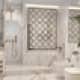 Прекрасный белый мраморный пол для ванной комнаты. Дизайн и ремонт квартиры на Новом Арбате —  Одиссея капитана Блада. Фото 028