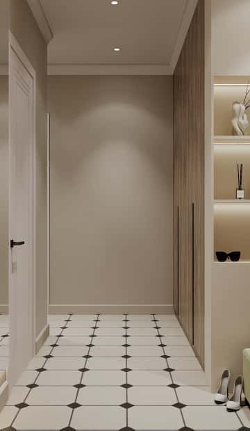 В ожидании чуда. Дизайн и ремонт квартиры 84м2 ЖК Shagal в современном стиле. Прихожая, фото 02