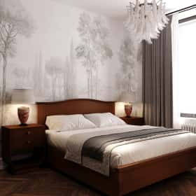 Дух Монмартра. Дизайн и ремонт квартиры 101м2 в ЖК Врубеля 4 во французской классике. Спальня