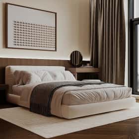 Высокие отношения. Дизайн и ремонт загородного дома 195м2 в КП Лесная поляна в современном стиле. 2 этаж Спальня, фото 05