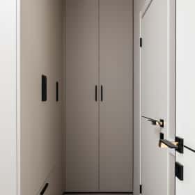 Деликатная классика. Дизайн и ремонт квартиры 65м2 в ЖК Кронштадтский 9 в современном классическом стиле. Прихожая и коридор, фото 01