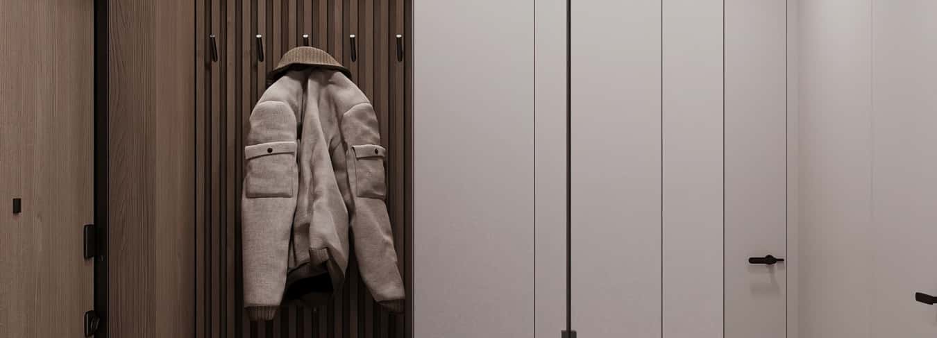 Фотографии помещений в современном стиле. Ода современности. Дизайн и ремонт квартиры 63м2 ЖК Рассказово в современном стиле. Прихожая и коридор.