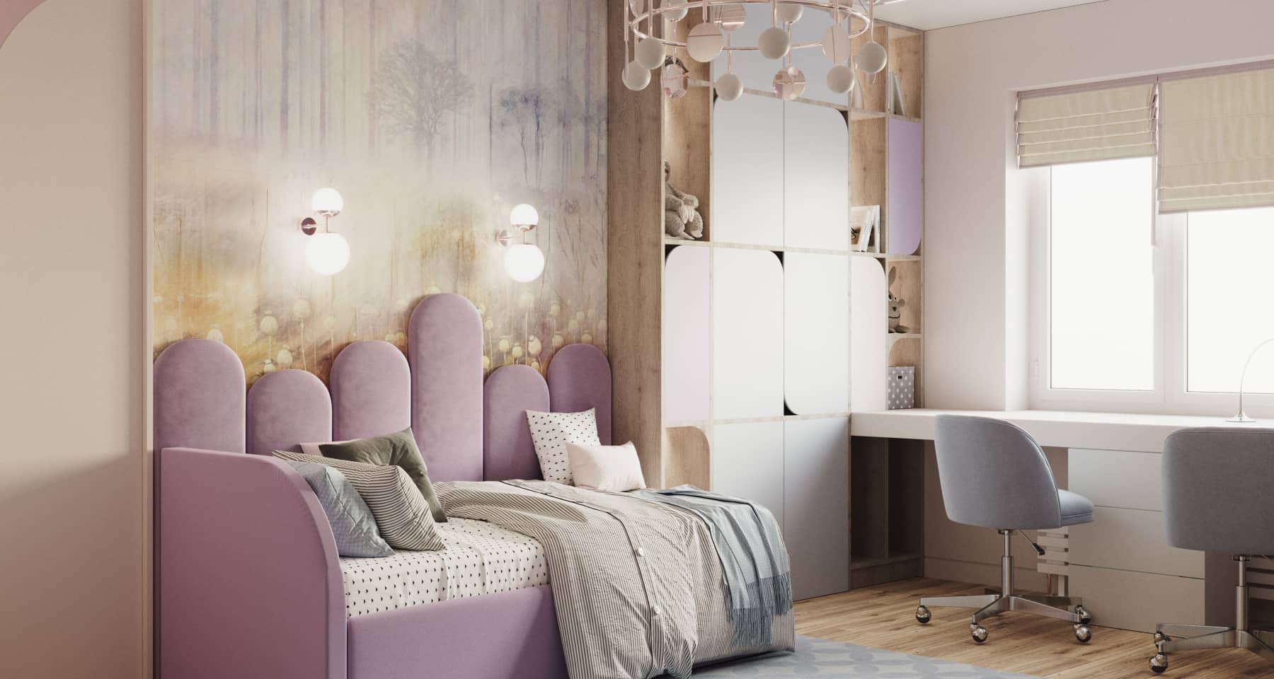 Современный дизайн комнаты для девочки: выбираем цвет, мебель и отделку
