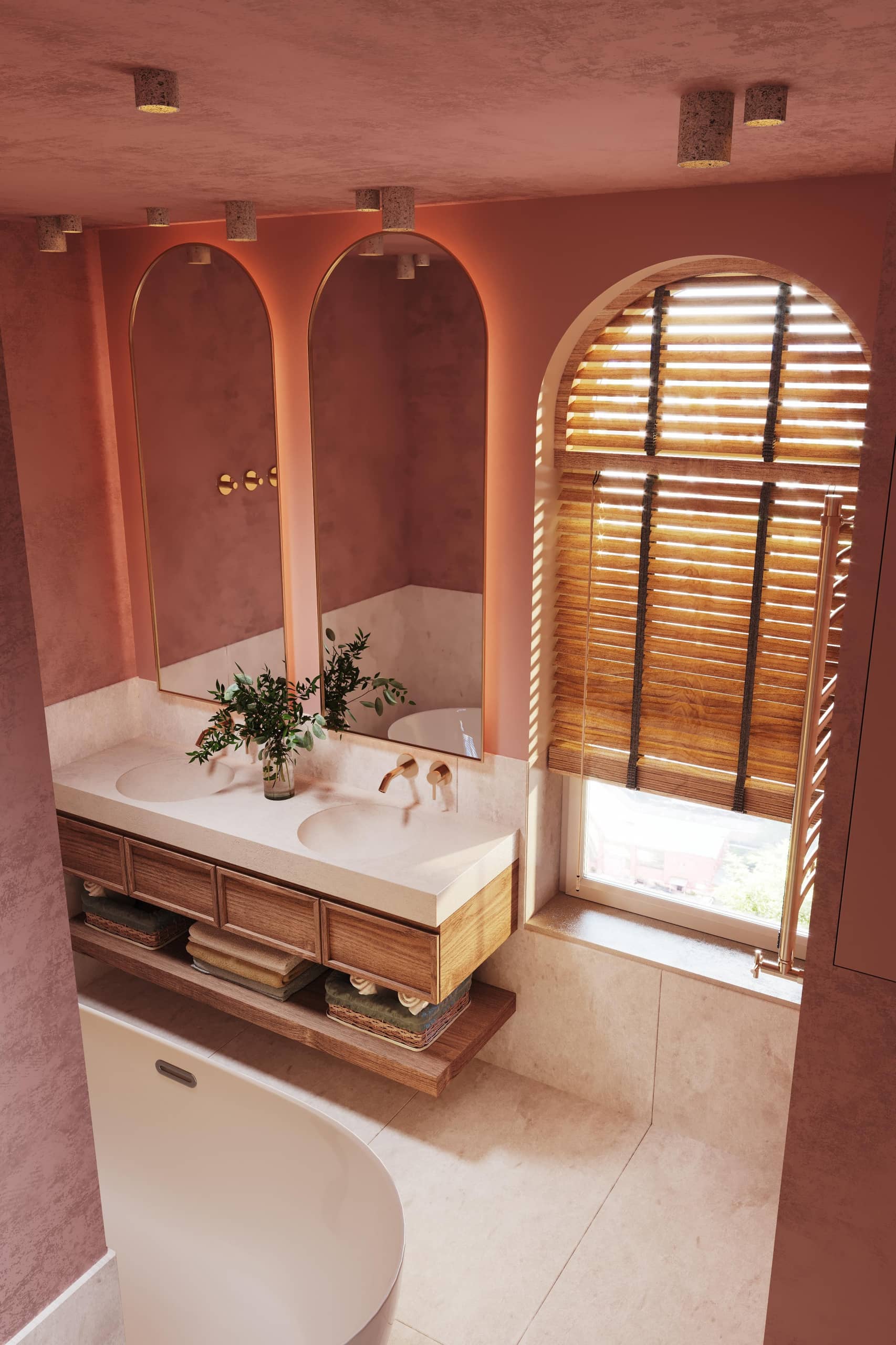 Зеркала для ванной арочной формы