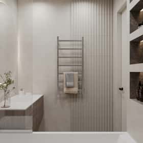 Ода современности. Дизайн и ремонт квартиры 63м2 ЖК Рассказово в современном стиле. Ванная, фото 03