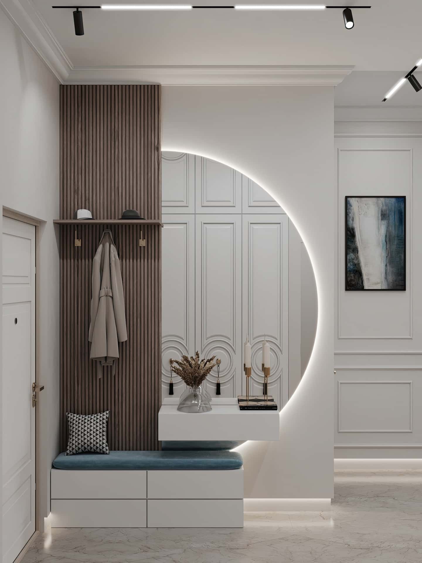 Дизайн и ремонт квартиры в ЖК Вереск — Удобство со вкусом, 88 м2. Прихожая и коридор