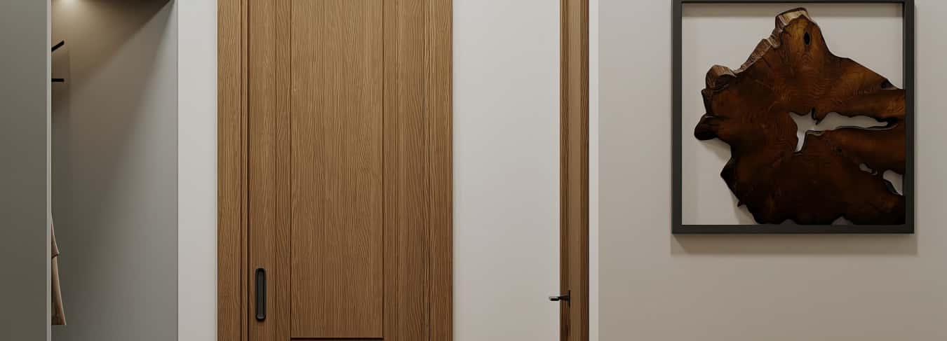 Фотографии квартир. Песня в стиле кантри. Дизайн и ремонт квартиры 53м2 ЖК Вдохновение. Прихожая, фото 04.