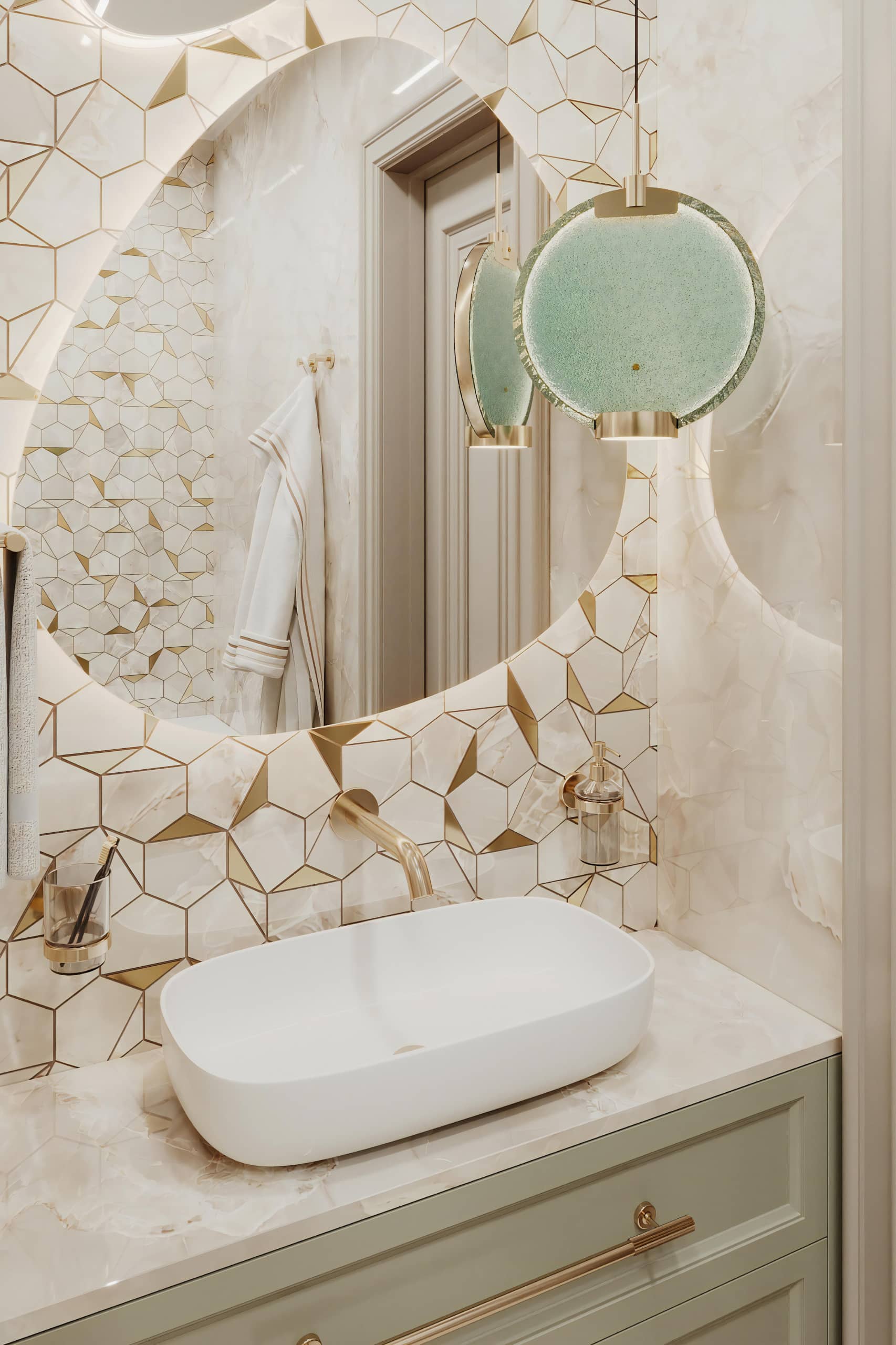 Оформление интерьера ванной комнаты в белый цвет. Фото № 71428.