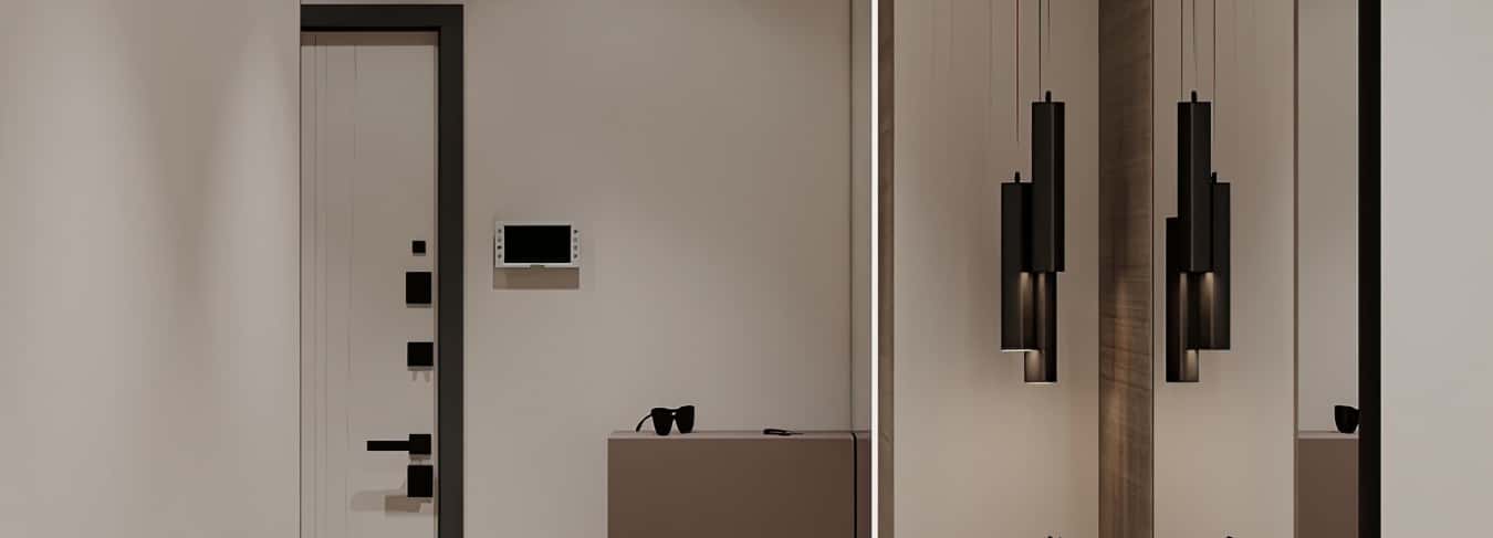 Фотографии квартир. Тёплая гармония. Дизайн и ремонт квартиры 69м2 ЖК Большая семерка в современном стиле. Прихожая и коридор, фото 01.