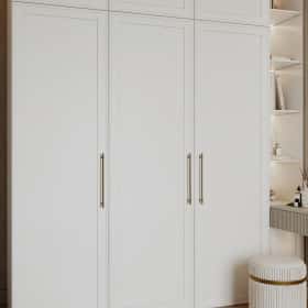 Современная роскошь. Дизайн и ремонт квартиры 111м2 ЖК Павелецкая сити в современном стиле. Спальня мамы, фото 04