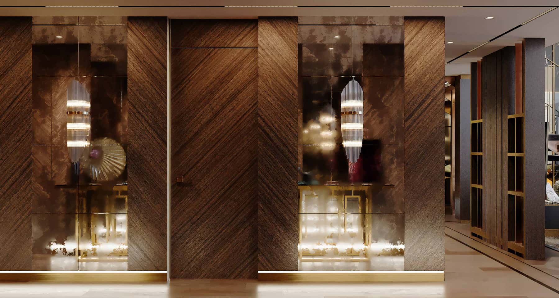 Темная прихожая в современном стиле