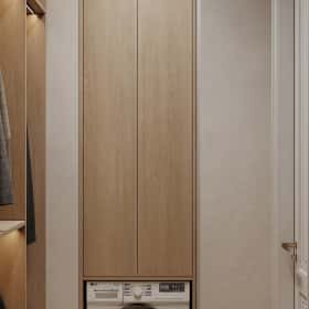 Пространство мечты. Дизайн и ремонт квартиры 71м2 ЖК Филисити в неоклассике. Гардеробная, фото 01