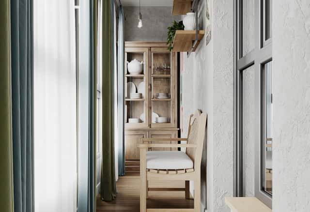 Фотографии помещений в стиле современной классики. Песня в стиле кантри. Дизайн и ремонт квартиры 53м2 ЖК Вдохновение. Лоджия.