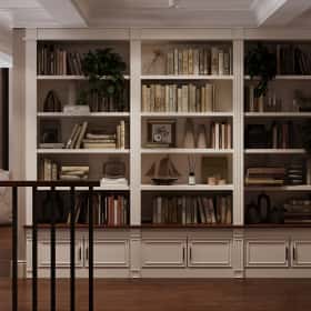 Квартира с мезонином. Дизайн и ремонт квартиры 89м2 ЖК Джаз в современном. Спальня на антресоле, фото 05