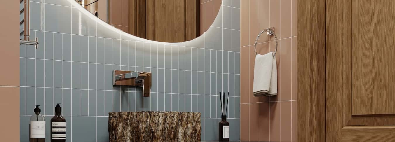 Фотографии квартир. Песня в стиле кантри. Дизайн и ремонт квартиры 53м2 ЖК Вдохновение. Санузел.