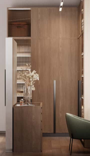 Очарование природы. Дизайн и ремонт загородного дома 116м2 в КП Британика в современном стиле. 2 этаж Спальня, фото 03