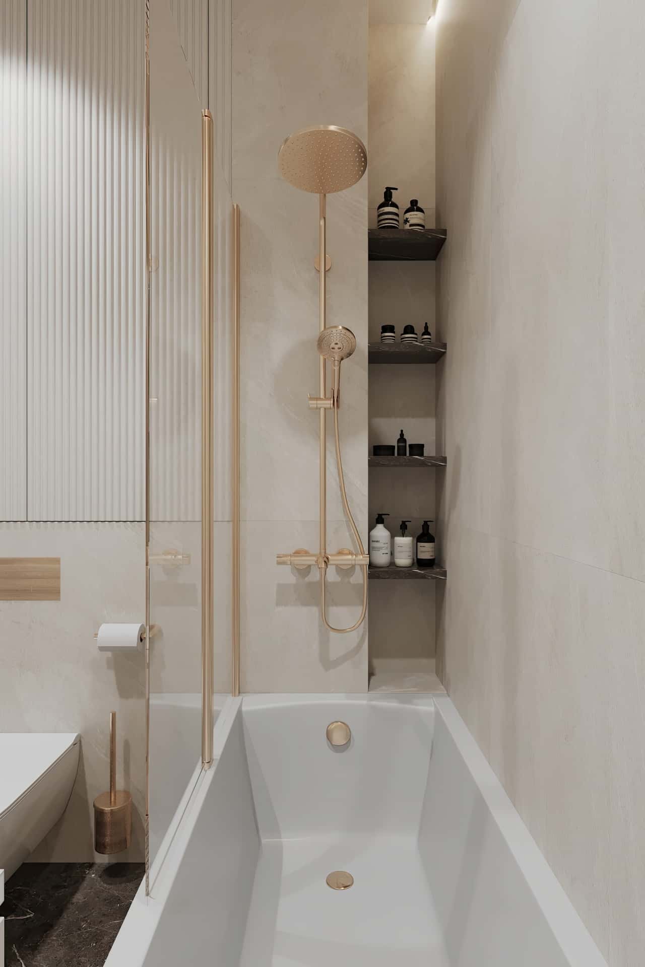 Дизайн и ремонт квартиры в ЖК Вереск — Удобство со вкусом, 88 м2. Мастер-санузел, фото 4