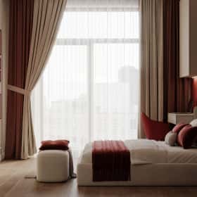 Алгоритм комфорта. Дизайн и ремонт квартиры 64м2 ЖК Дом Достижение в неоклассике. Спальня, фото 01