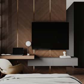 Высокие отношения. Дизайн и ремонт загородного дома 195м2 в КП Лесная поляна в современном стиле. 1 этаж Гостевая, фото 04