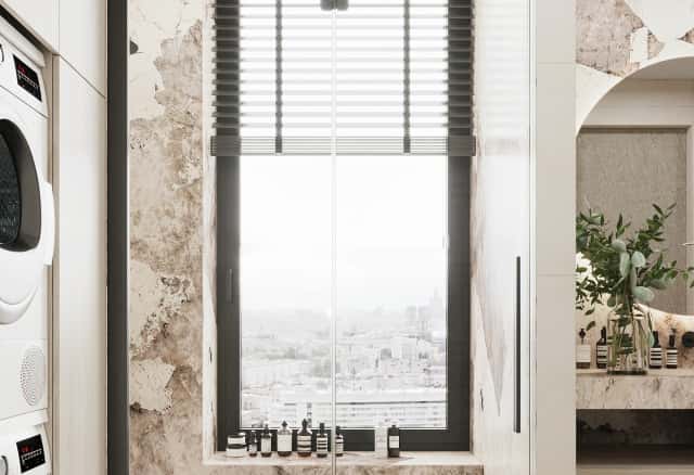 Фотографии помещений в стиле минимализм. Утончённая простота. Дизайн и ремонт квартиры 123м2 ЖК Джаз в стиле современный минимализм. Санузел 1, фото 05.