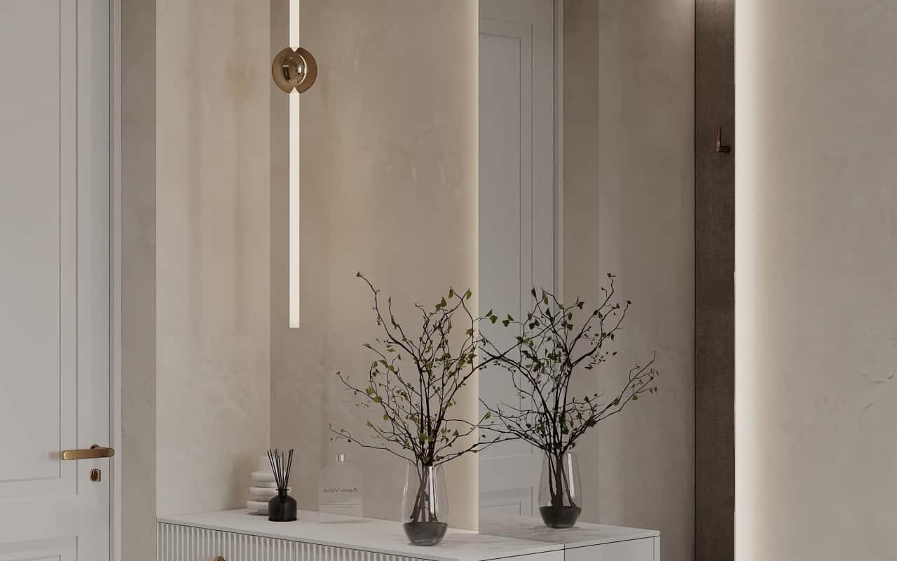 Белый дизайн и ремонт квартиры в ЖК Филисити — Пространство мечты