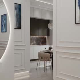 Удобство со вкусом. Дизайн и ремонт квартиры 88м2 ЖК Вереск в современной классике. Прихожая и коридор, фото 08