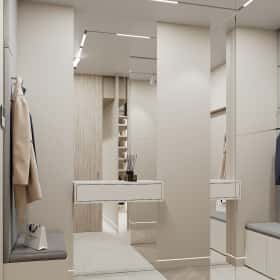 Сочный синий. Дизайн и ремонт квартиры 83м2 в ЖК Большая семерка в современном стиле. Прихожая и коридор, фото 08