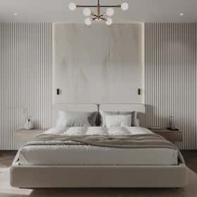 Растим чемпиона. Дизайн и ремонт квартиры 80м2 ЖК Ивантеевка 2020 в современном стиле. Мастер-спальня, фото 05