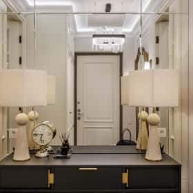 Американская классика. Дизайн и ремонт квартиры 119м2 ЖК Диалог в американском классическом стиле. Прихожая и холл